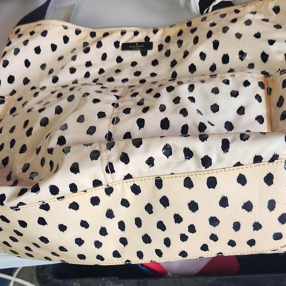 Nwt Kate Spade Polka Dot Baby Bag in Pink and Black